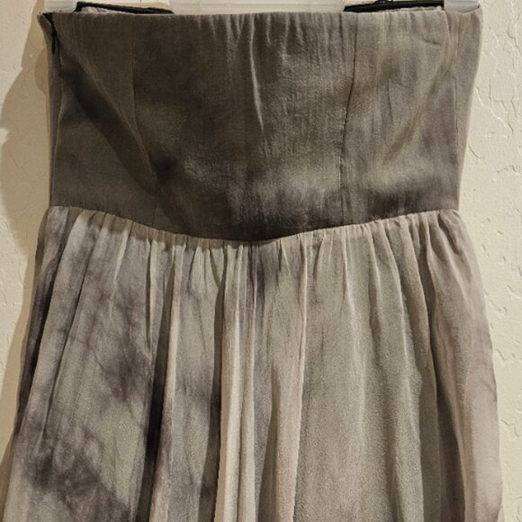 Strapless Mini Dress Silk Tie-Dye Size 2 - Picture 4 of 7
